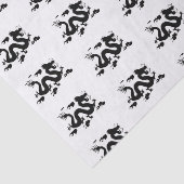 カスタムな10lbティッシュペーパー、白いドラゴン 薄葉紙 (詳細)