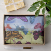 カスタムな10lbティッシュペーパー、白い蝶ティッシュ 薄葉紙 (ギフト)