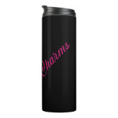 カスタムな"チャーム"はショッキングピンクCCのロゴと黒くします タンブラー (回転右)