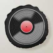 カスタムな"ビニール麻薬常習者"の円形の装飾用クッション ラウンドクッション (裏面)