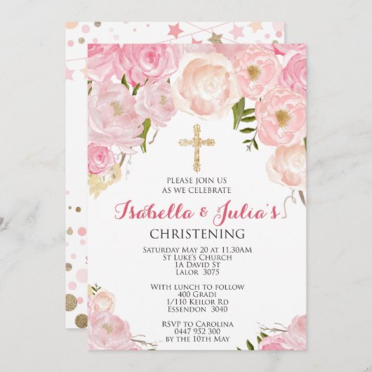 カスタムなbday招待 招待状 (正面/裏面)