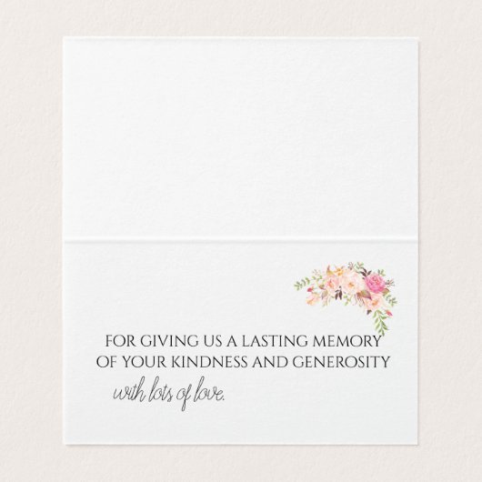 カスタムなBohoは折目カード感謝していしています (内部フラット)