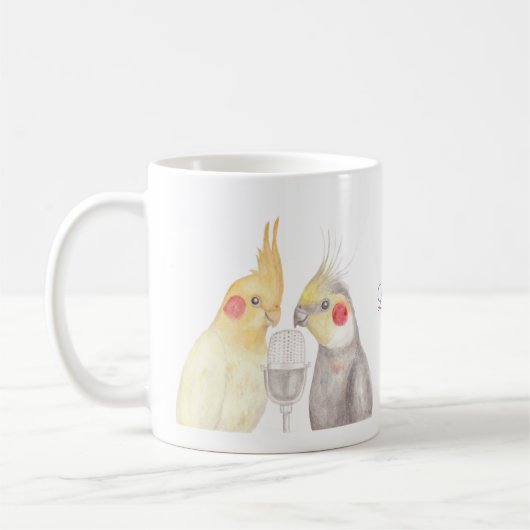 カスタムなCockatielのマグのパーソナライズなCockatielのマグ コーヒーマグカップ (左)