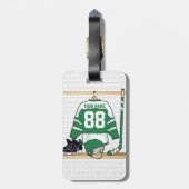 カスタムなDGのアイスホッケージャージー ラゲッジタグ (裏面縦)