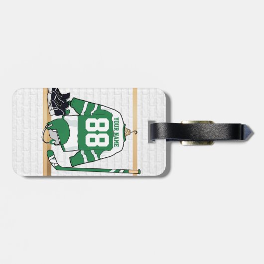カスタムなDGのアイスホッケージャージー ラゲッジタグ (裏面横)