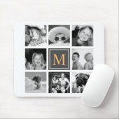 カスタムなInstagramの写真のコラージュのモノグラム マウスパッド (マウス)