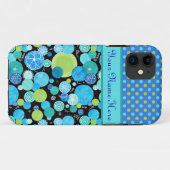 カスタムなiPhone 5/5sの場合: 予測できない月、水玉模様 Case-Mate iPhoneケース (裏面(横))