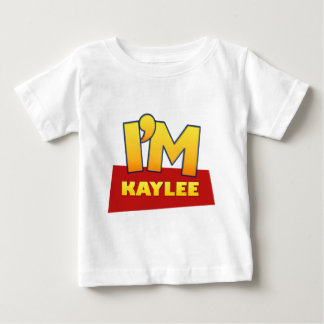 カスタムなKAYLEEの喜劇的なロゴのワイシャツ ベビーTシャツ