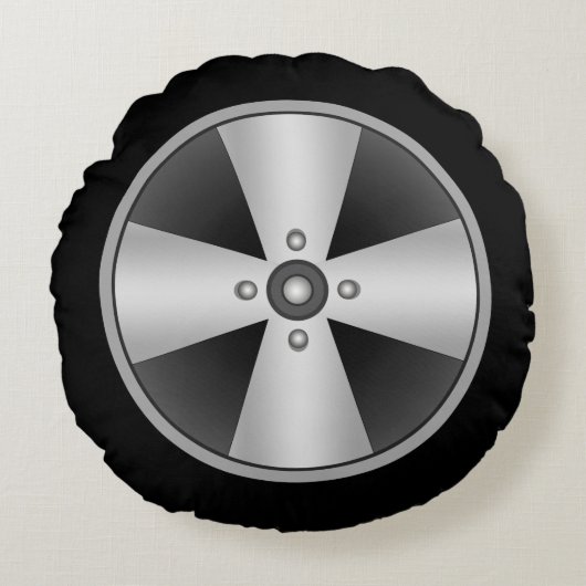 カスタムなMagの車輪 ラウンドクッション (正面)