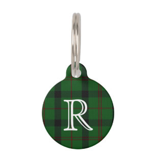 カスタムなMonogramed Kincaidの格子縞のドッグタッグ ペット　ネームタグ