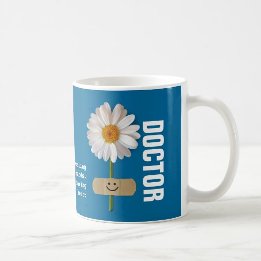 カスタムなName Smiling Daisy Giftの博士のマグ コーヒーマグカップ (右)