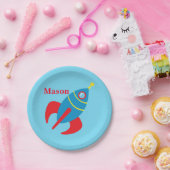 カスタムなRocketship ペーパープレート (パーティー)