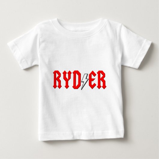 カスタムなRYDERのロックンロールのワイシャツ ベビーTシャツ (正面)
