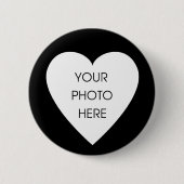 カスタムなScribbleprintのハートのボーダー… -カスタマイズ 缶バッジ (正面)