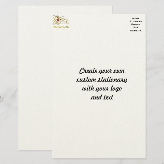 カスタムなStaionary 便箋 (正面/裏面)