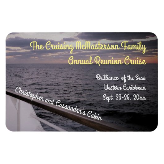 カスタムなStateroomのドアのマーカーの上の朝 マグネット (横)