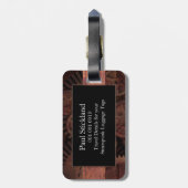 カスタムなSteampunkは革贅沢なモノグラムを連動させます ラゲッジタグ (裏面縦)