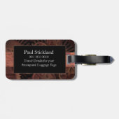 カスタムなSteampunkは革贅沢なモノグラムを連動させます ラゲッジタグ (裏面横)