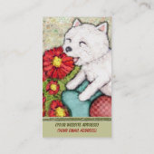 カスタムなWestie犬/ペット店の名刺 名刺 (裏面)