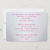 カスタムによってくすぐられるピンクの女の赤ちゃんは招待状を振りかけます 招待状 (裏面)