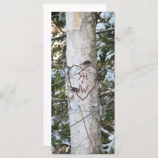 カスタムによって切り分けられる樺の木のしおり プログラム (正面/裏面)