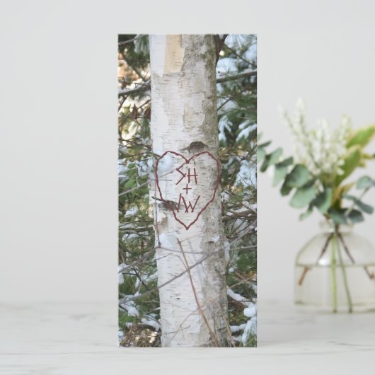 カスタムによって切り分けられる樺の木のしおり プログラム (スタンド正面)