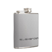 カスタムによって刻まれる名前のフェイクな銀製の覆い フラスク (右)