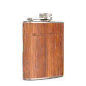 カスタムによって刻まれる名前の木製の一見 フラスク (右)