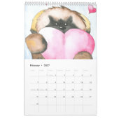 カスタムによって印刷されるカレンダー カレンダー (2月 2027)