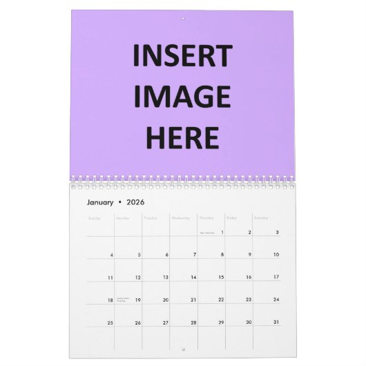 カスタムによって印刷される月例カレンダーのテンプレート カレンダー (1月 2026)