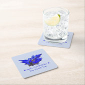 カスタムによって印刷されるPulpboardのコースター、ブルーエンジェル スクエアペーパーコースター (インサイチュ)