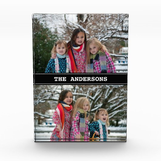 カスタムによって示されるBlack 2写真のコラージュの写真のブロック フォトブロック (正面)