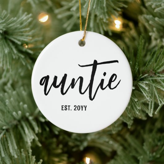 カスタムのおばさん。ブラシモダンスクリプトタイポグラフィ セラミックオーナメント (ツリー)