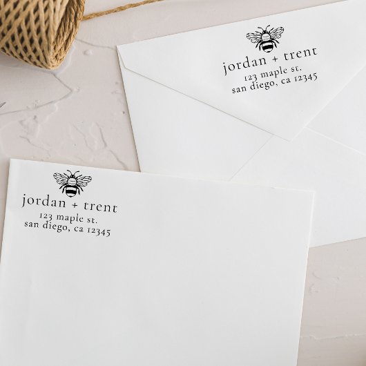 カスタムのまわりに自己インク差出人住所スタンプ セルフインキングスタンプ