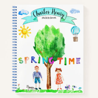 カスタムのアートスケッチブックスパイラルノート ノートブック