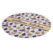 カスタムのイチジクとブドウ カッティングボード (角)