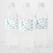 カスタムのウォーターボトルラベルブルークジラ ペットボトルラベル (ボトル)