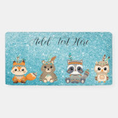 カスタムのウッドランドアニマルズバナー 横断幕 (横)