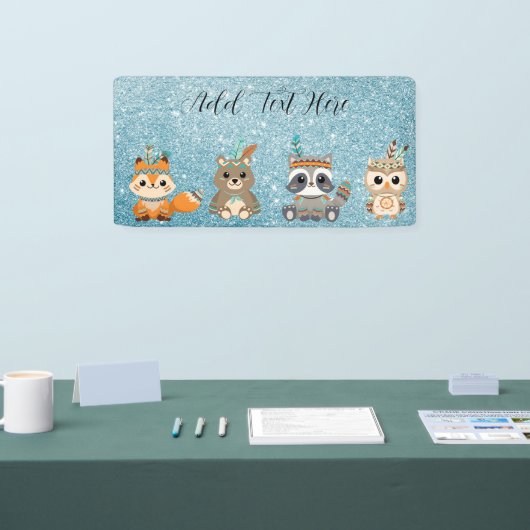 カスタムのウッドランドアニマルズバナー 横断幕 (トレードショー)