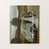 カスタムのカップルの結婚写真 ジグソーパズル (縦)