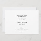 カスタムのクリスマスベビーが世界に喜びを写真に シーズンカード (裏面)