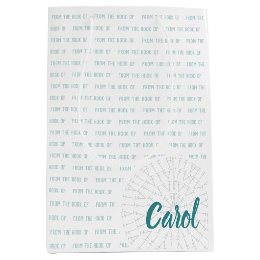 カスタムのクロシェのグラフ ミディアムペーパーバッグ (正面)