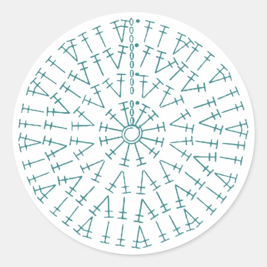 カスタムのクロシェのグラフ ラウンドシール (正面)