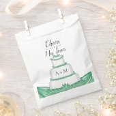 カスタムのケ結婚ーキのバッグ フェイバーバッグ (クリップ留めされた状態)