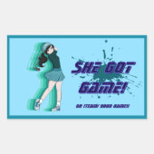 カスタムのゴルフプレーヤーシール 長方形シール (正面)