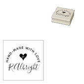 カスタムのサイン「愛で手作り」 ラバースタンプ (押印)