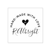 カスタムのサイン「愛で手作り」 ラバースタンプ (インプリント)
