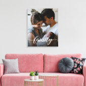 カスタムのスクリプパーソナライズされたト写真 キャンバスプリント (インサイチュ (リビング))