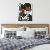 カスタムのスクリプパーソナライズされたト写真 キャンバスプリント (インサイチュ (寝室))