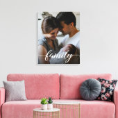 カスタムのスクリプパーソナライズされたト写真 キャンバスプリント (インサイチュ (リビング))